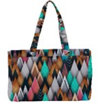 Abstract Triangle Tree Canvas Work Bag