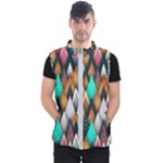 Abstract Triangle Tree Men s Puffer Vest
