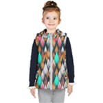 Abstract Triangle Tree Kids  Hooded Puffer Vest