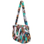 Abstract Triangle Tree Rope Handles Shoulder Strap Bag