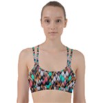 Abstract Triangle Tree Line Them Up Sports Bra