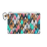 Abstract Triangle Tree Canvas Cosmetic Bag (Medium)