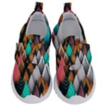 Abstract Triangle Tree Kids  Velcro No Lace Shoes