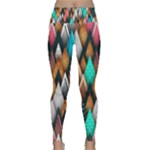 Abstract Triangle Tree Lightweight Velour Classic Yoga Leggings