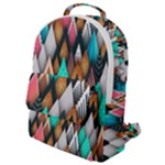 Abstract Triangle Tree Flap Pocket Backpack (Small)