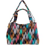 Abstract Triangle Tree Double Compartment Shoulder Bag