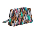 Abstract Triangle Tree Wristlet Pouch Bag (Medium)