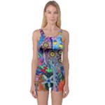Abstract Forest  One Piece Boyleg Swimsuit