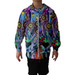 Abstract Forest  Kids  Hooded Windbreaker