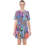 Abstract Forest  Sixties Short Sleeve Mini Dress