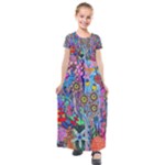 Abstract Forest  Kids  Short Sleeve Maxi Dress