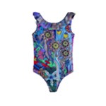 Abstract Forest  Kids  Frill Swimsuit