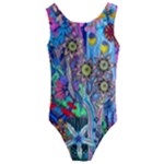 Abstract Forest  Kids  Cut-Out Back One Piece Swimsuit