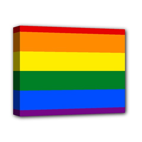 Lgbt Rainbow Pride Flag Deluxe Canvas 14  X 11  (stretched) by lgbtnation