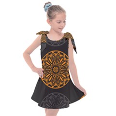 Background Design Pattern Tile Kids  Tie Up Tunic Dress
