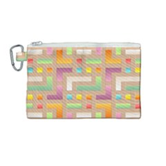 Abstract Background Colorful Canvas Cosmetic Bag (medium)