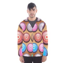 Background Colorful Abstract Brown Men s Hooded Windbreaker