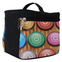 Background Colorful Abstract Brown Make Up Travel Bag (small)