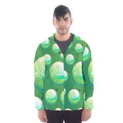 Background Colorful Abstract Circle Men s Hooded Windbreaker