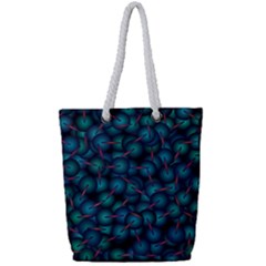 Background Abstract Textile Design Full Print Rope Handle Tote (small)
