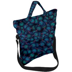 Background Abstract Textile Design Fold Over Handle Tote Bag