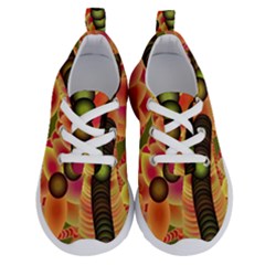 Abstract Background Digital Green Running Shoes