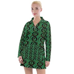 Abstract Pattern Graphic Lines Women s Long Sleeve Casual Dress by HermanTelo