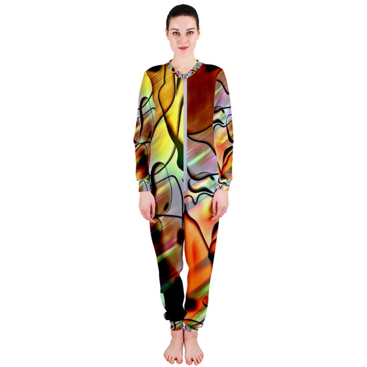 Abstract Transparent Drawing OnePiece Jumpsuit (Ladies) 