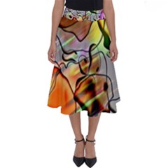 Abstract Transparent Drawing Perfect Length Midi Skirt by HermanTelo