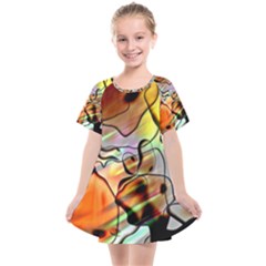 Abstract Transparent Drawing Kids  Smock Dress