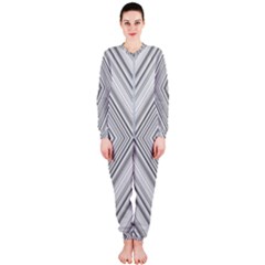 Black White Grey Pinstripes Angles Onepiece Jumpsuit (ladies) 
