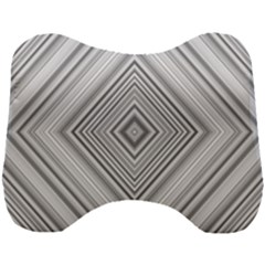 Black White Grey Pinstripes Angles Head Support Cushion by HermanTelo