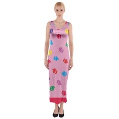Cupcakes Food Dessert Celebration Fitted Maxi Dress by HermanTelo
