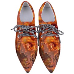 Eye Butterfly Evening Sky Pointed Oxford Shoes