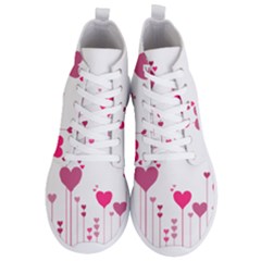 Heart Rosa Love Valentine Pink Men s Lightweight High Top Sneakers by HermanTelo