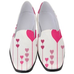 Heart Rosa Love Valentine Pink Women s Classic Loafer Heels