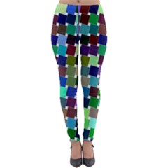 Geometric Background Colorful Lightweight Velour Leggings