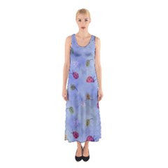 Ladybug Blue Nature Sleeveless Maxi Dress