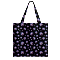 Seamless Pattern Background Circle Zipper Grocery Tote Bag