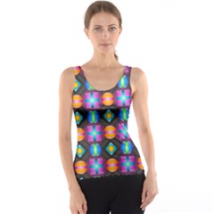 Squares Spheres Backgrounds Texture Tank Top by HermanTelo