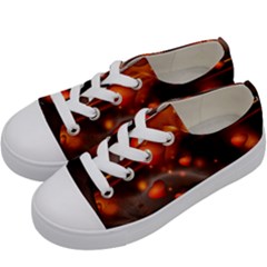 Valentine Day Love Heart Kids  Low Top Canvas Sneakers