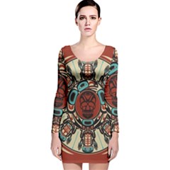 Grateful Dead Pacific Northwest Cover Long Sleeve Velvet Bodycon Dress by Sapixe