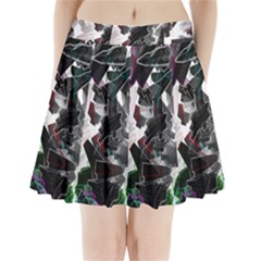 Abstract Science Fiction Pleated Mini Skirt