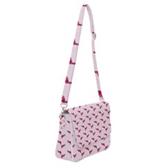 Pink Parrot Pattern Shoulder Bag With Back Zipper by snowwhitegirl