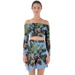 Palm Tree Off Shoulder Top with Skirt Set