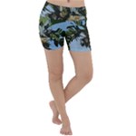 Palm Tree Lightweight Velour Yoga Shorts