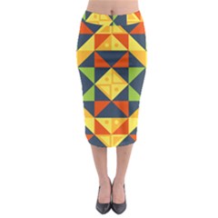 Background Geometric Color Plaid Midi Pencil Skirt by Mariart