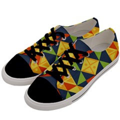 Background Geometric Color Plaid Men s Low Top Canvas Sneakers by Mariart