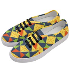Background Geometric Color Plaid Women s Classic Low Top Sneakers by Mariart