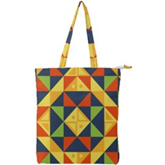 Background Geometric Color Plaid Double Zip Up Tote Bag by Mariart